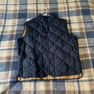Mens Large Navy Blue J-Crew Vest
